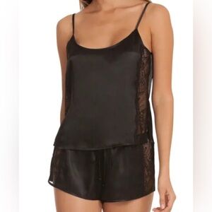 In Bloom by Jonquil Black Nightwear Cami and Short Set - NWOT